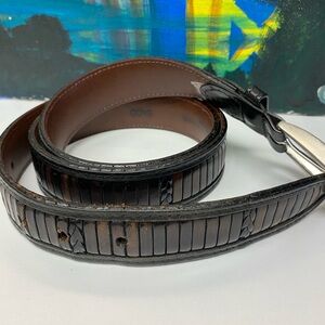 Vintage Torino Men’s Soft Italian Leather,Style 5400, Dark Brown, Size 34